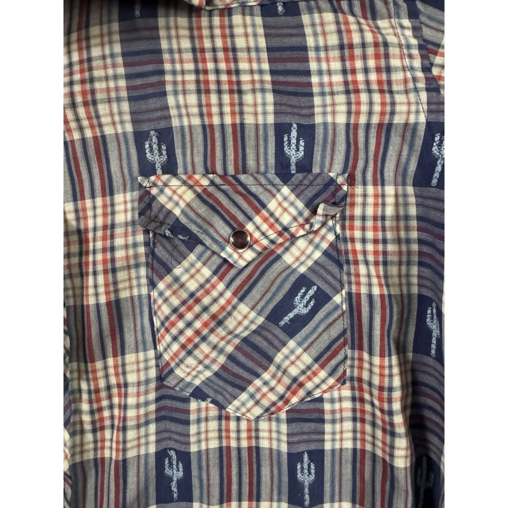 Vintage 90s Wrangler Western Brushpopper Colorful‎ Embroidered Cactus See Pics** - Picture 2 of 9